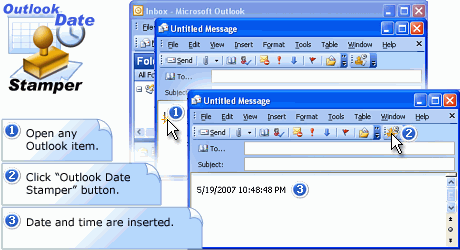 Screenshot for Outlook Date Stamper 1.00